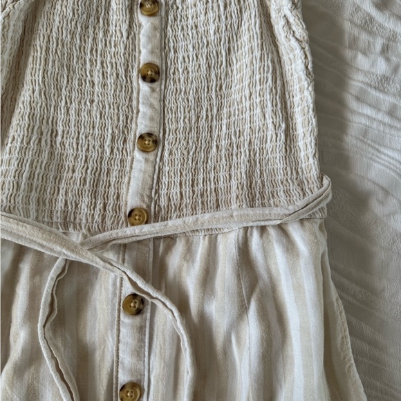 Abercrombie White and Beige Striped Dress - Picture 8 of 10